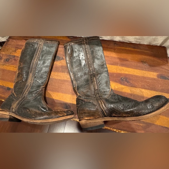 Distressed Leather Boots